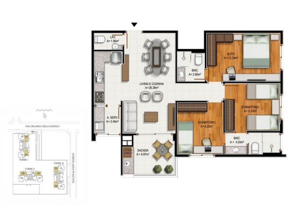 Naval_clube_residencial_02_e - Apartamento - Tipo 2