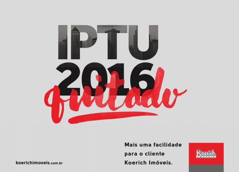 Koerich Imóveis entrega IPTU 2016 100% quitado