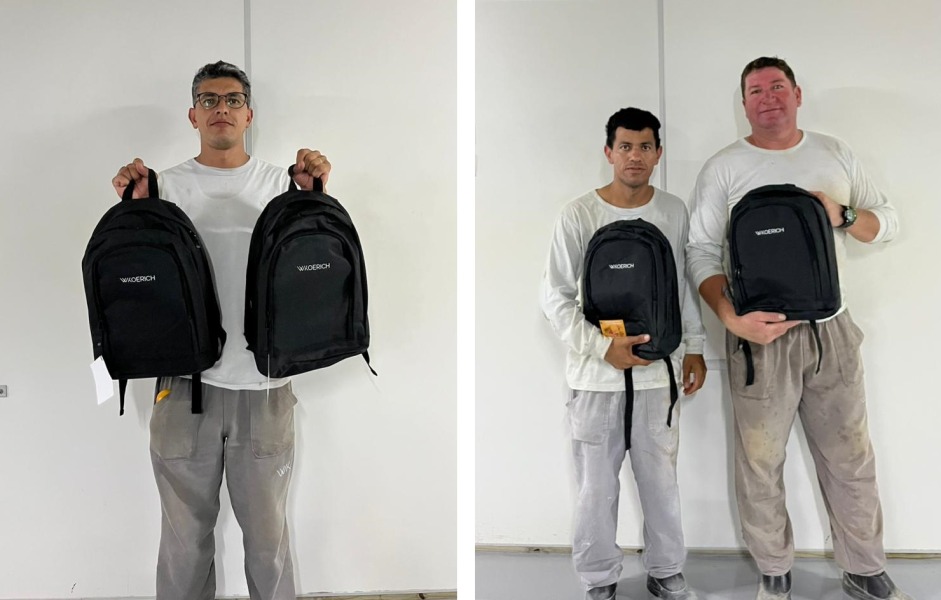 WKoerich entrega kits de material escolar para filhos de colaboradores